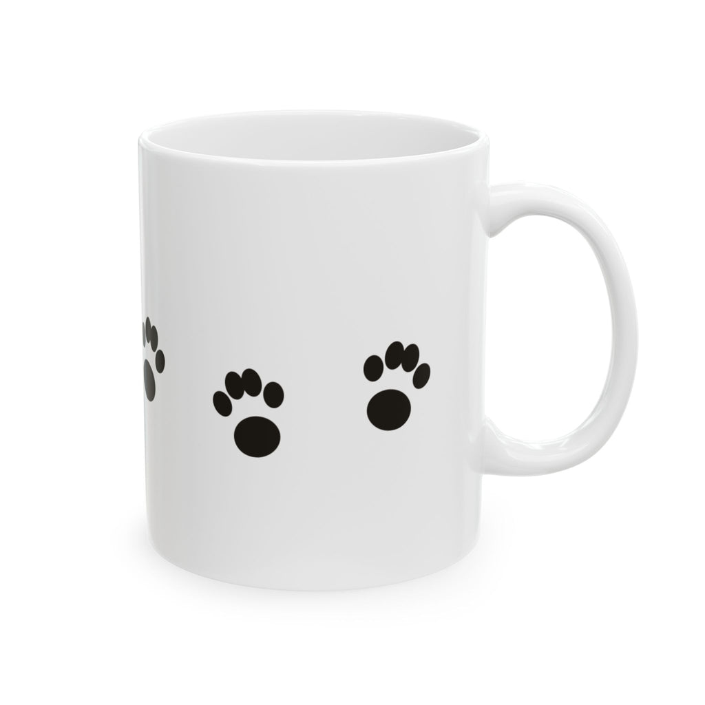 Black Paw Print Mug