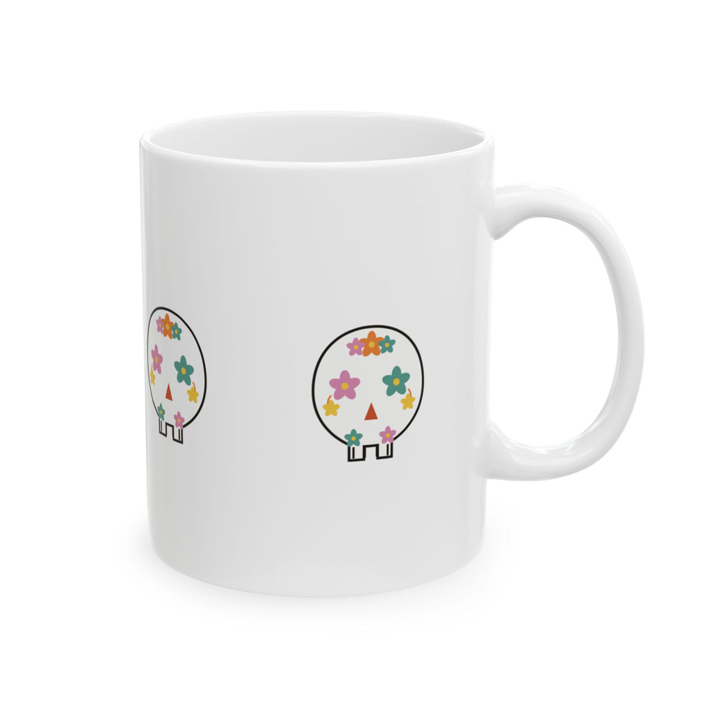 Floral Skull Mug