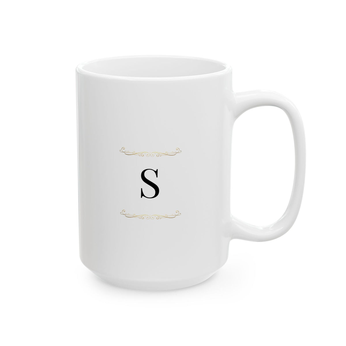 Personalized Gold Initial Mug