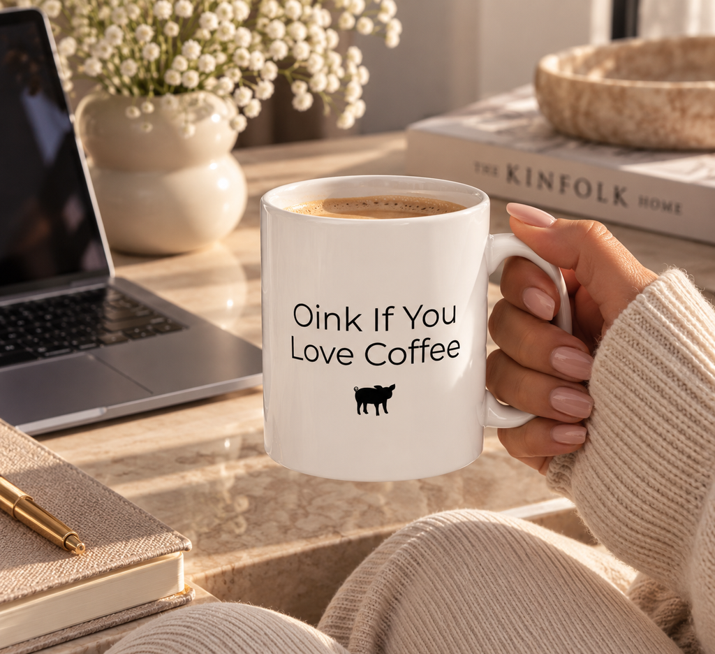 Oink If You Love Coffee Pig Mug