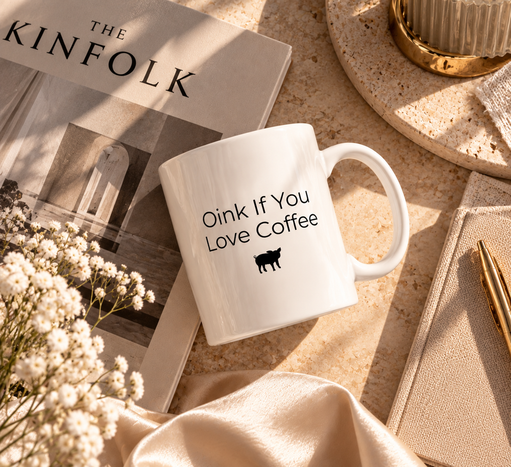 Oink If You Love Coffee Pig Mug