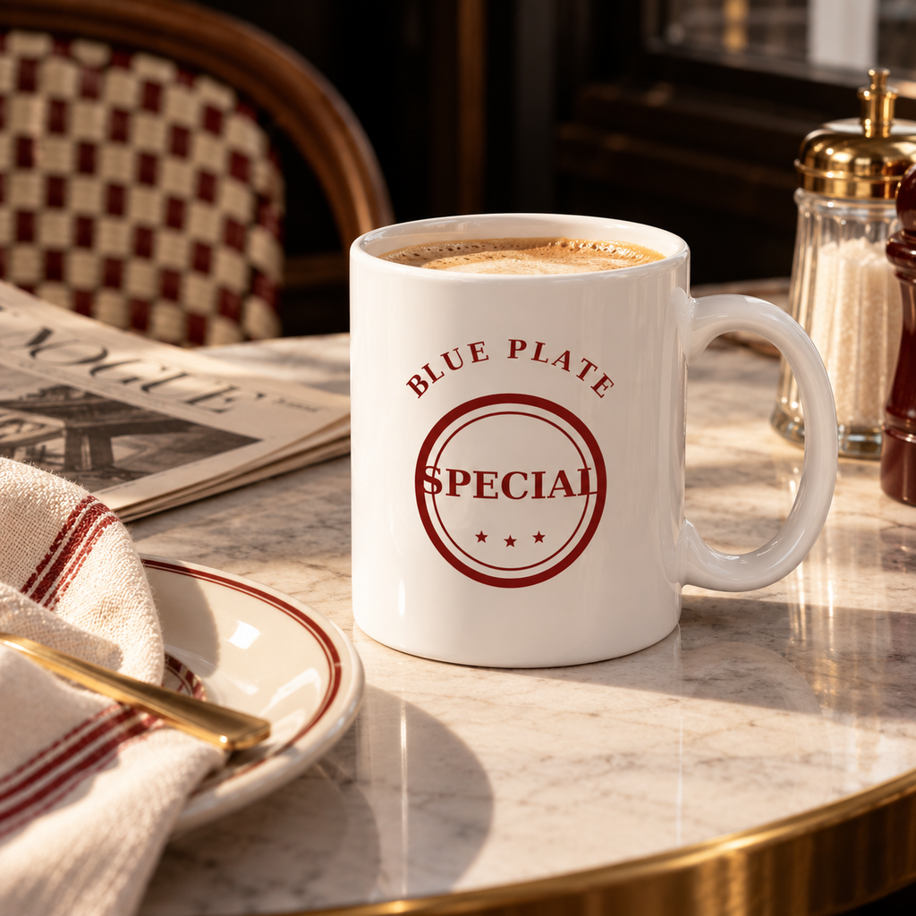 Blue Plate Special Diner Mug
