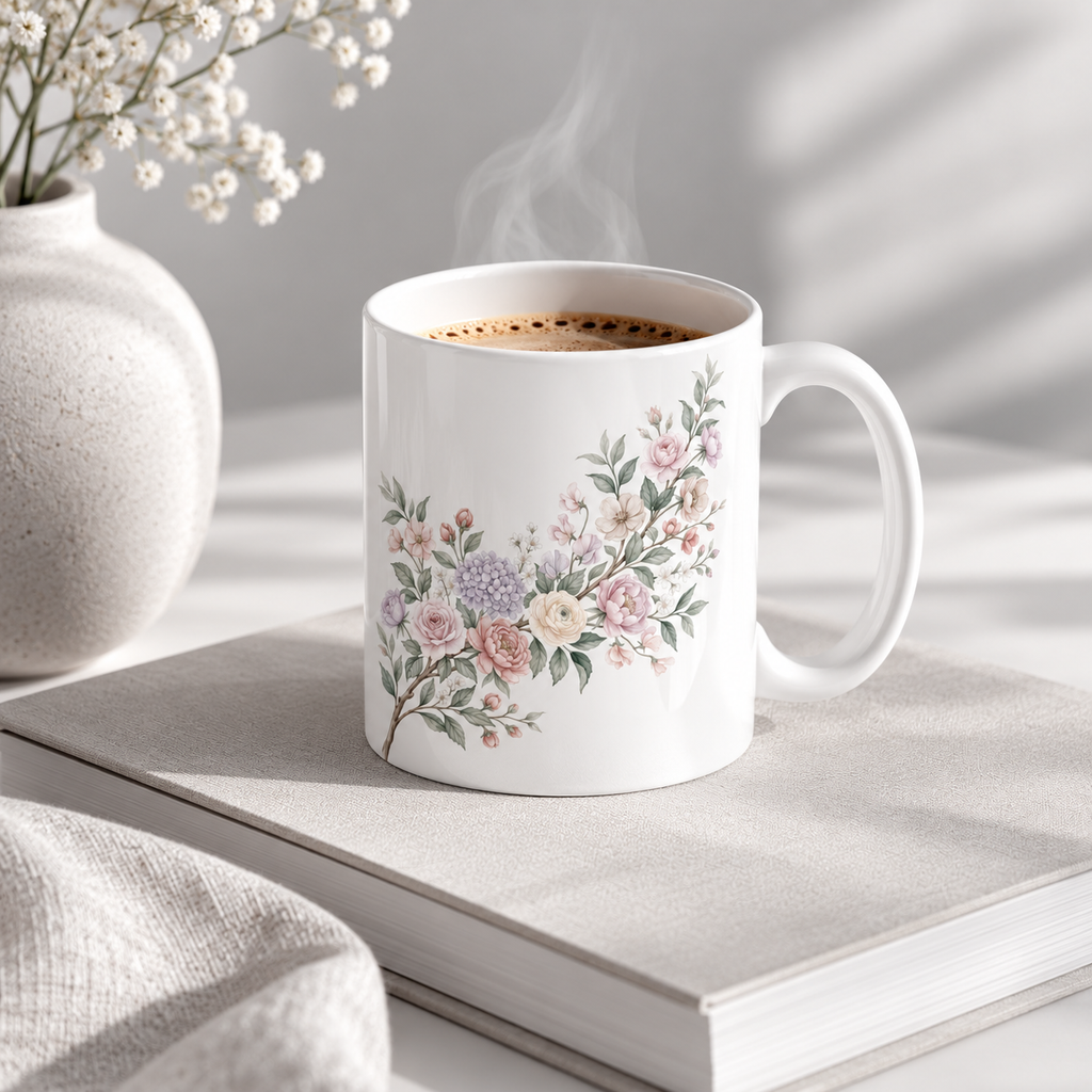 Watercolor Flower Mug