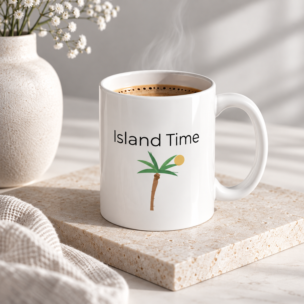 Island Time Palm Tree Mug
